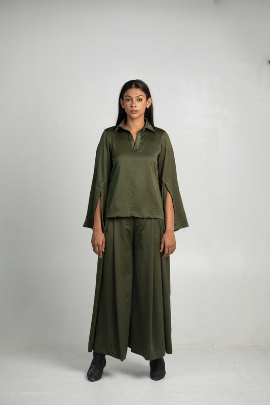 Flock Slit Sleeve Co-ord